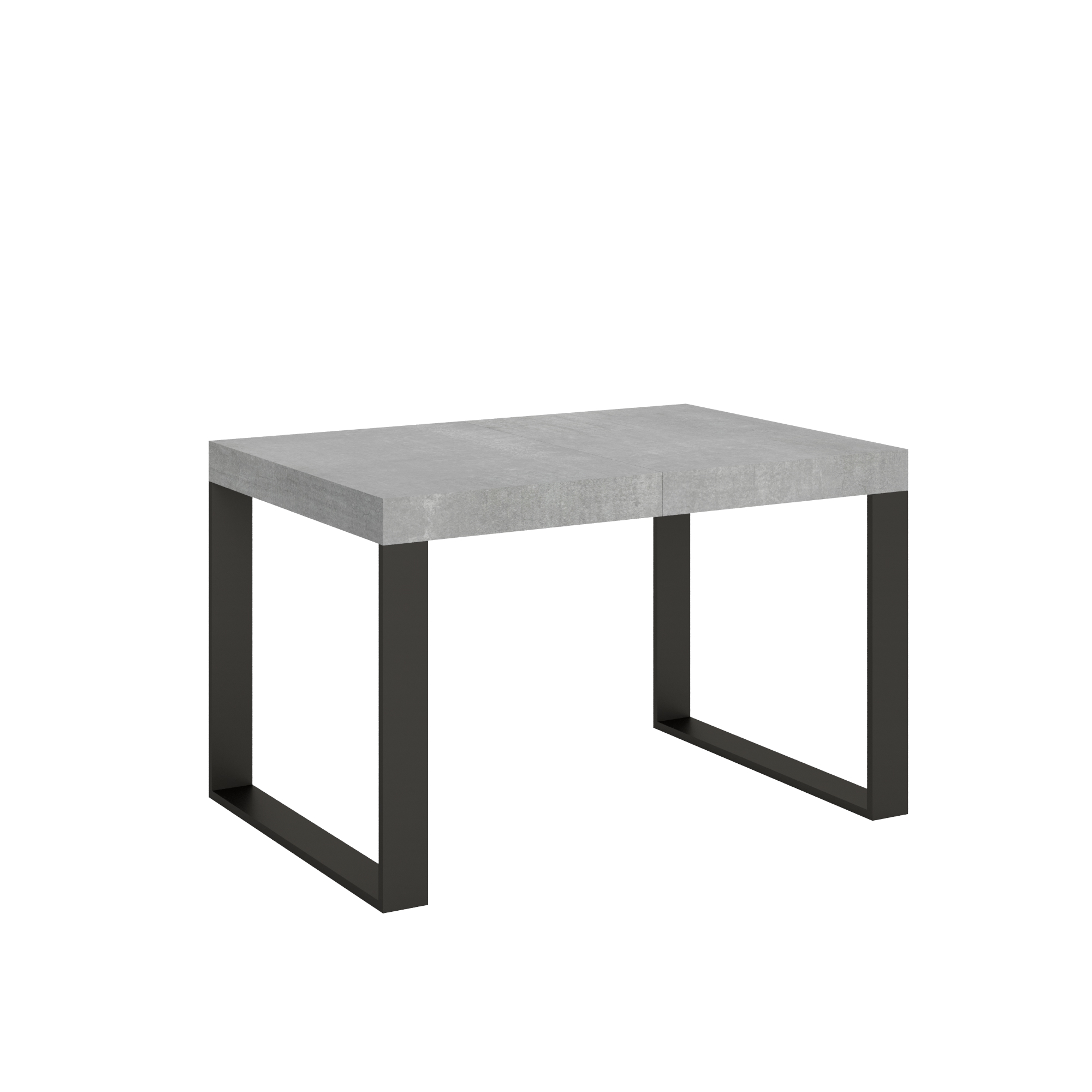 Mesa extensible 90x120/224 cm Tecno Cemento Estructura Antracita - Itamoby