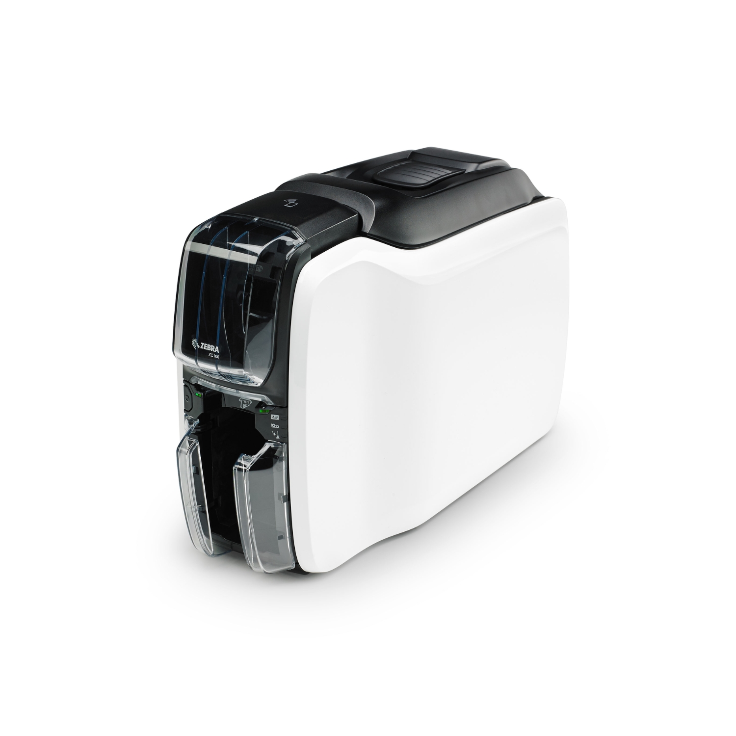 ZEBRA ZC100 - Pack impresora para tarjetas identificativas ZC100, incluye cinta color YMCKO y 100 tarjetas blancas. Conector USB 2.0. Control de accesos para empresas, hoteles, gimnasios, clubs y colectividades. Compatible con WINDOWS, LINUX, APPLE MAC OS