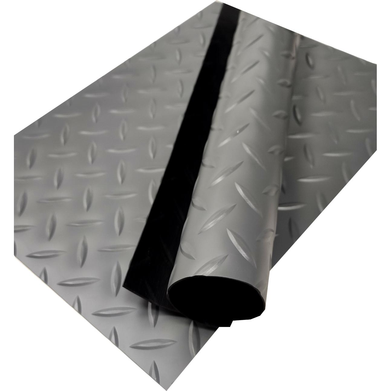 Comercial Candela Suelo PVC 100% Caucho Estrias Gris 1MM 1,40M