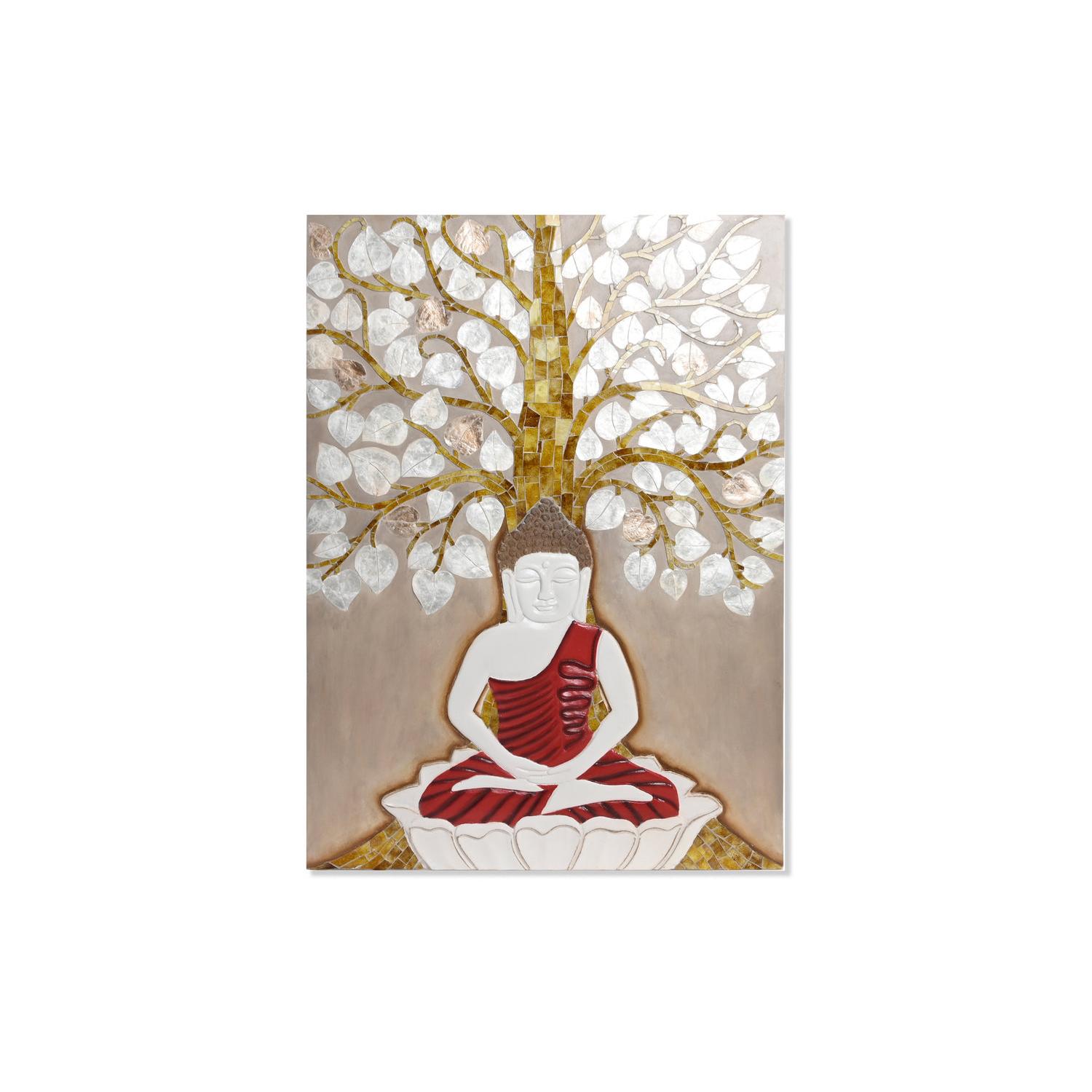 Decoracion Pared Nacar Resina 70X4X100 Buda Arbol El mejor complemento para tu hogar  -Fijalo-