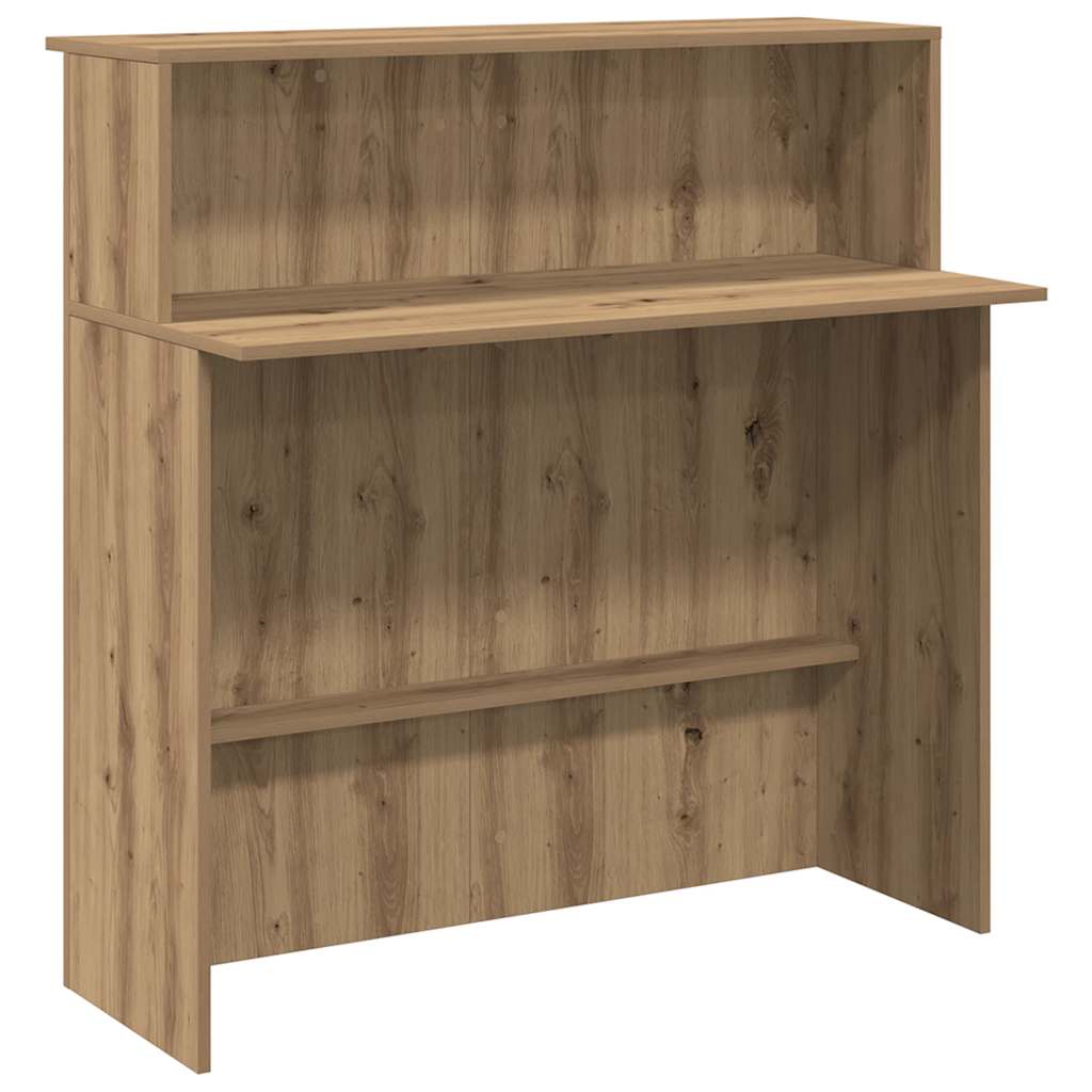 vidaXL Mostrador de recepción roble artisian 100x50x103,5 cm