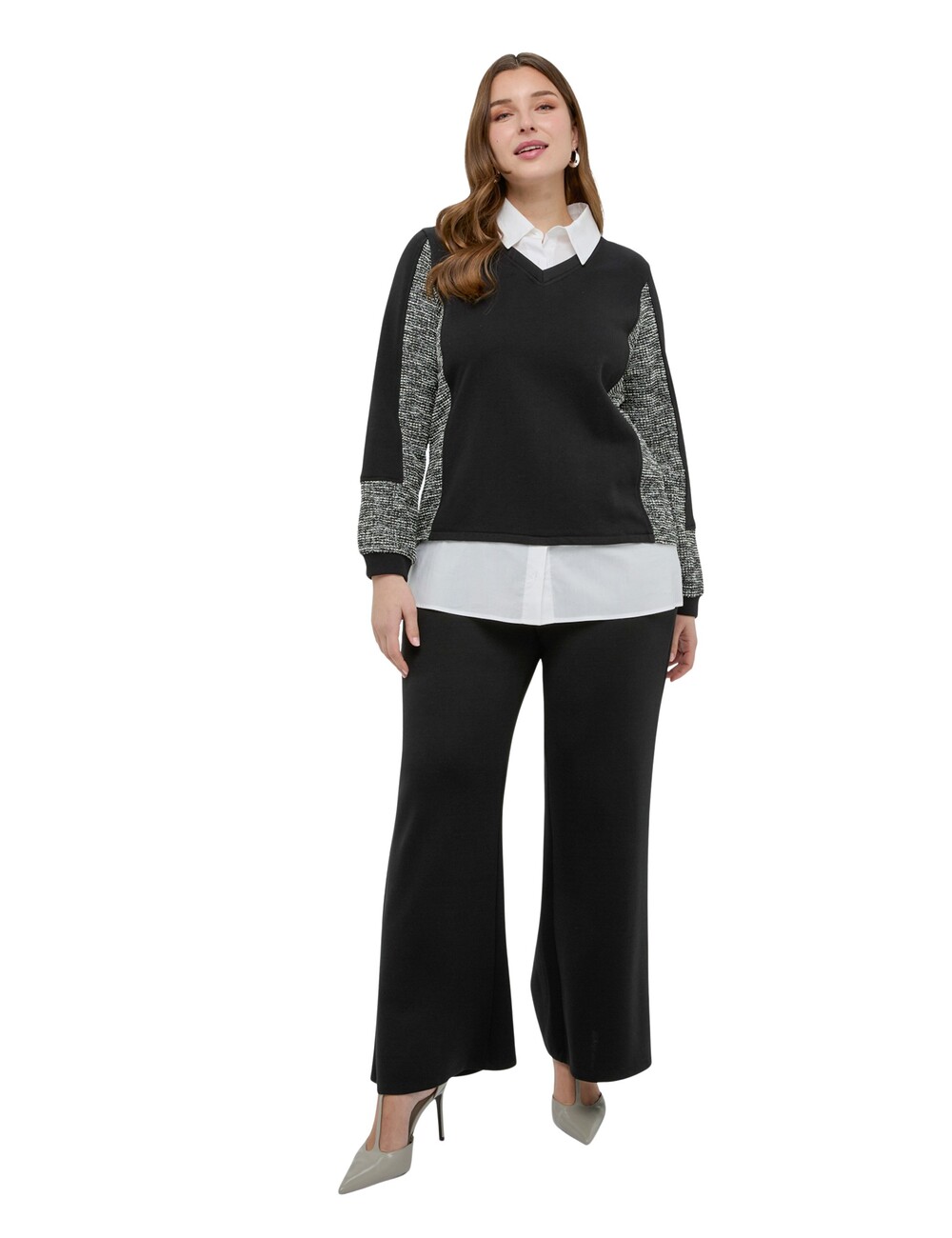 Fiorella Rubino - Sudadera con detalle de camisa