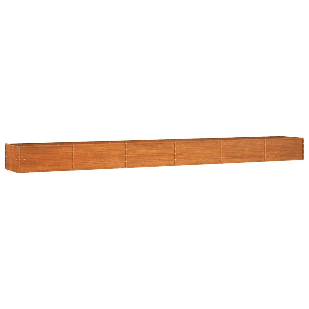 vidaXL Arriate oxidado de acero corten 600x80x45 cm