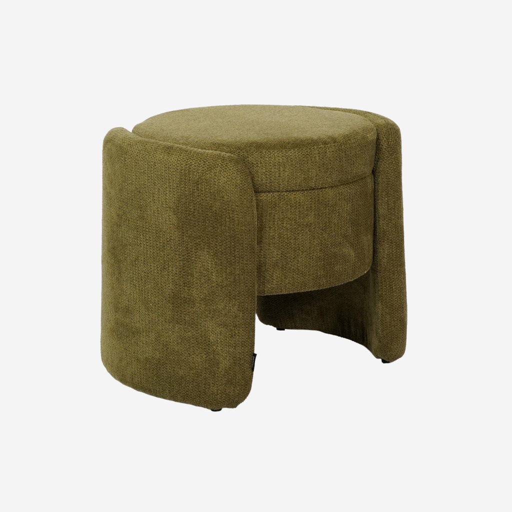 sweeek - Puff de tela con almacenaje contemporáneo , Kalo , 53x43x45