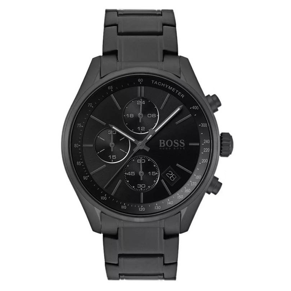 Reloj de Hombre HUGO BOSS 1513676, Esfera Negro de 44 MM + Caja de Regalo Elegante