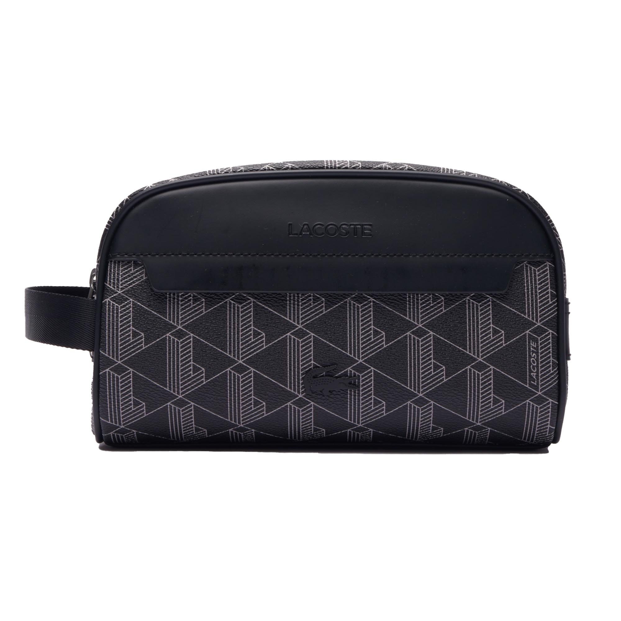 LACOSTE  Neceser de hombre - Neceser The Blend Monogram, 14x22x11cm (AltoxAnchoxFondo)