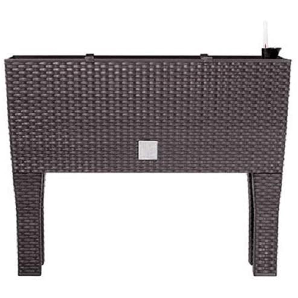 Prosperplast Jardinera con Patas Rattan 60x25x46cm con Autorriego y Capacidad de 30L - Antracita