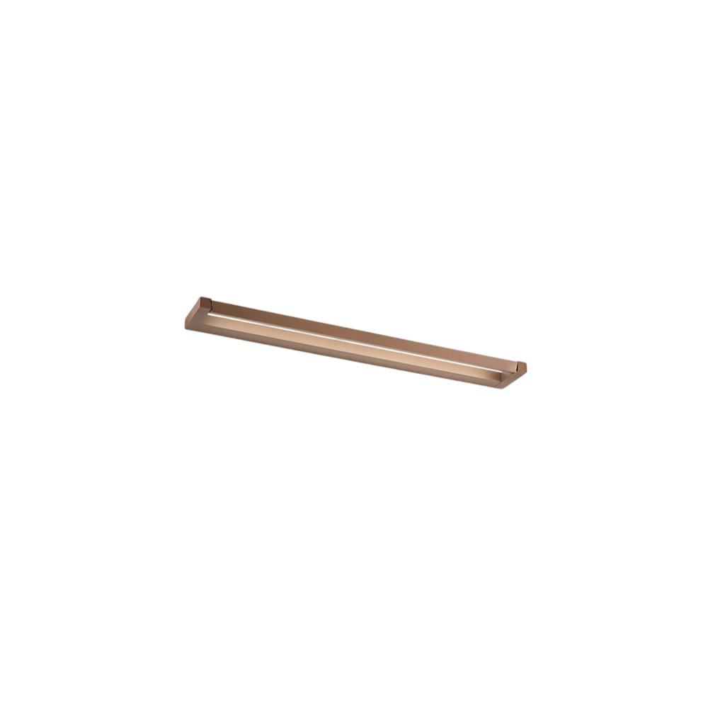 Slim - Aplique LED de pared de 24 W, CCT 2700K-4000K, L.79,2 cm, Orientable, 1920 lm, IP20 - Perenz - Marrón metalizado