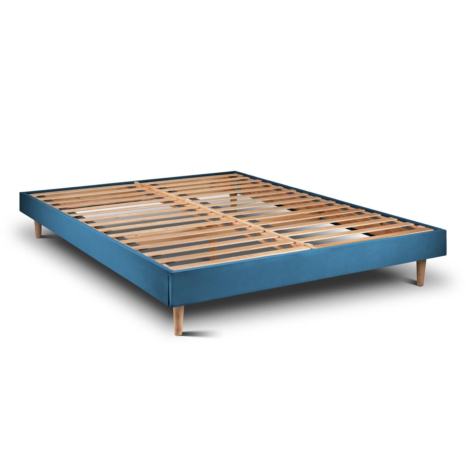Somier de láminas 200x200cm - Tejido de terciopelo - Kit de montaje