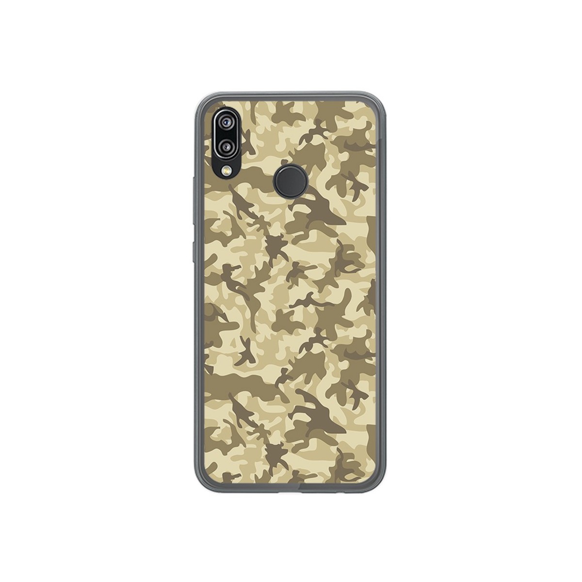 Tumundosmartphone Funda Gel Tpu para Huawei P20 Lite Diseño Sand Camuflaje Dibujos