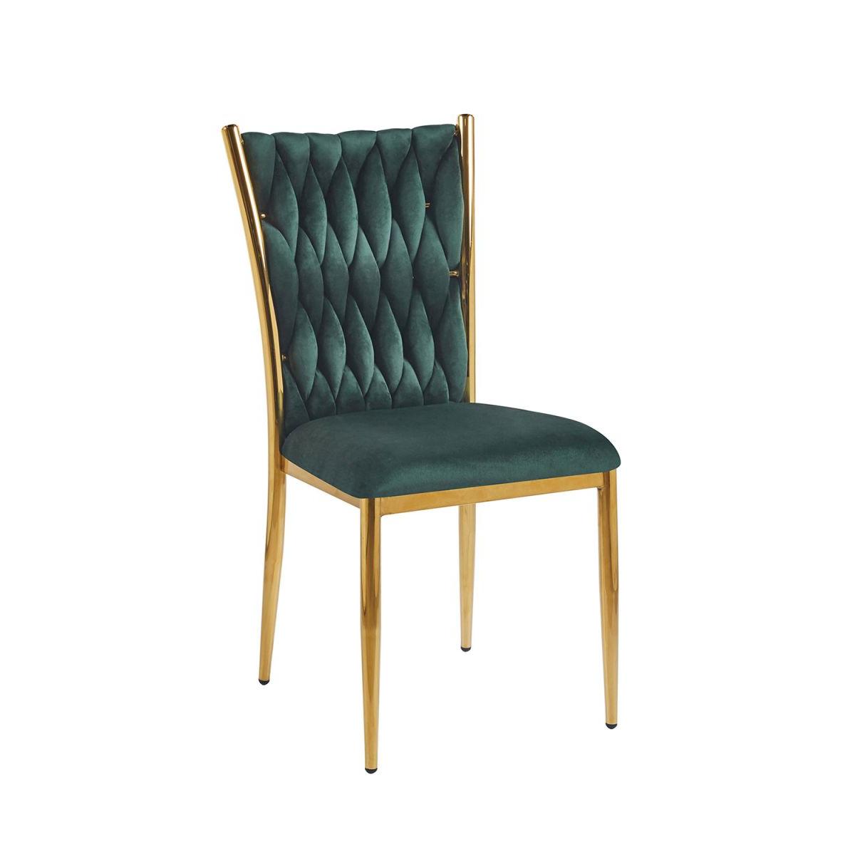 Regalos Miguel - Sillas Comedor - Silla Wiwen Golden Terciopelo - Verde