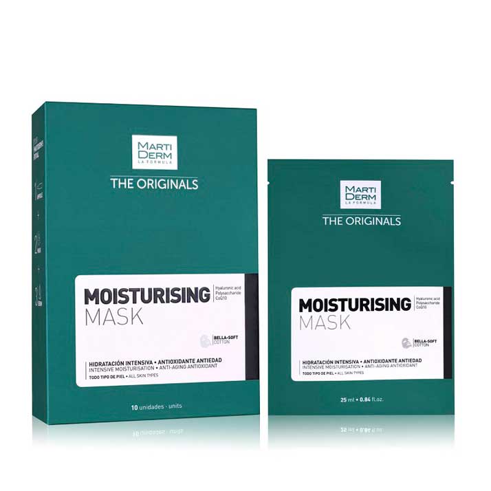 Martiderm Mascarilla Hidratante de Algodón - Protección Antienvejecimiento y Mejora de la Textura de la Piel
