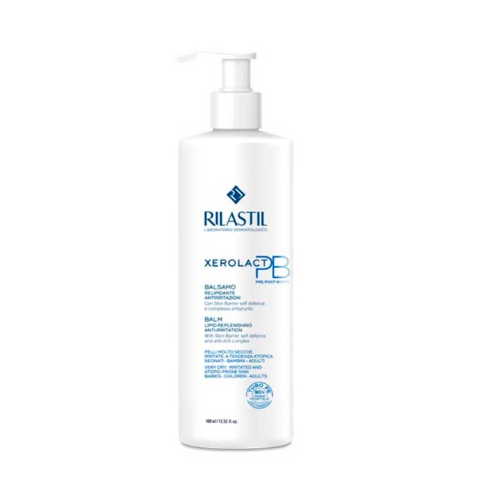 Rilastil Xerolact Bálsamo Hidratación 48h y Anti-irritaciones para Piel Seca y Atópica 400ml