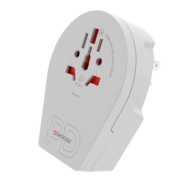 Skross 1.500292 adaptador de enchufe eléctrico Tipo B Universal Blanco