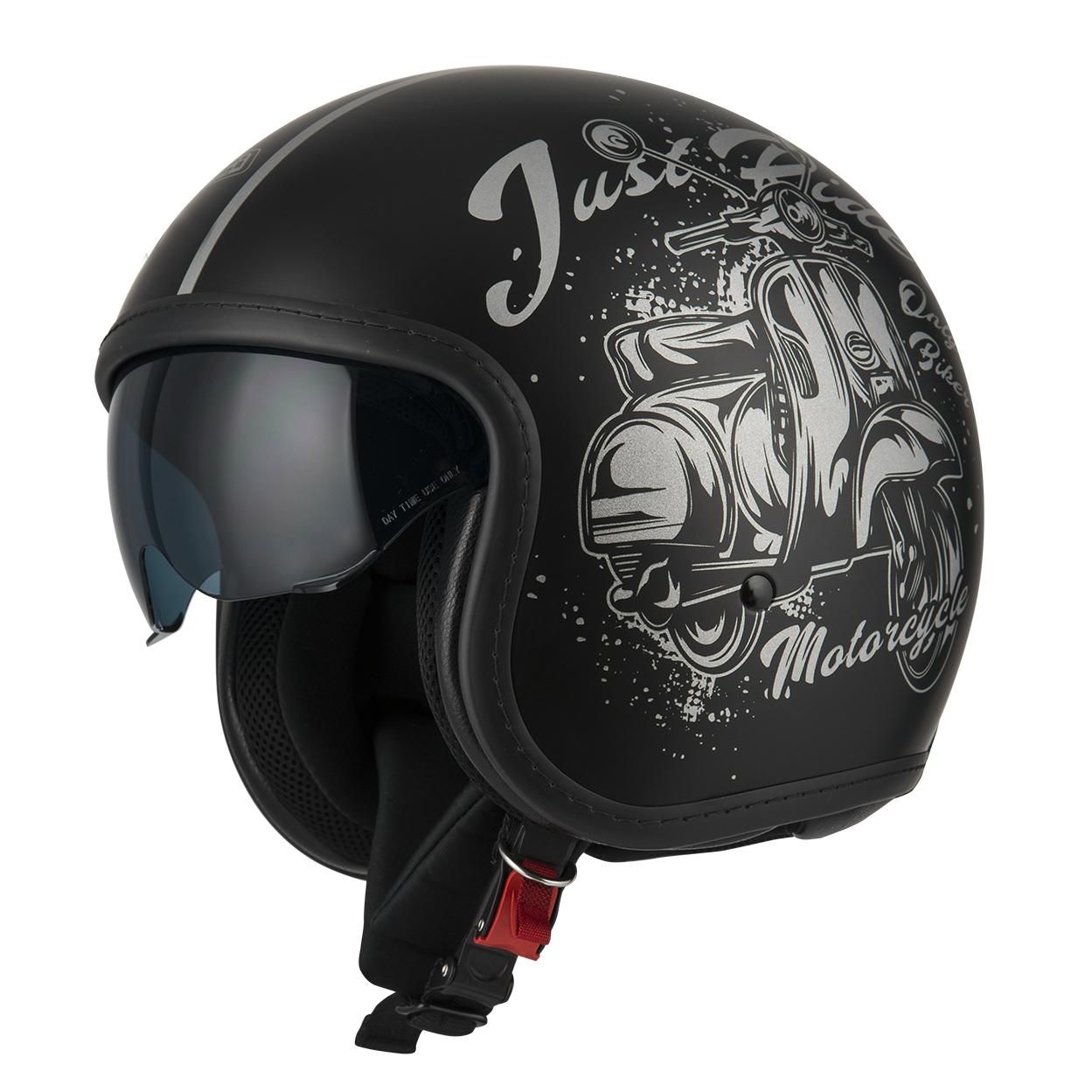 NZI Casco de Moto Jet Rolling 4 Sun Personalizado Homologado UNECE R.22.05 - Tallas XS-XXL