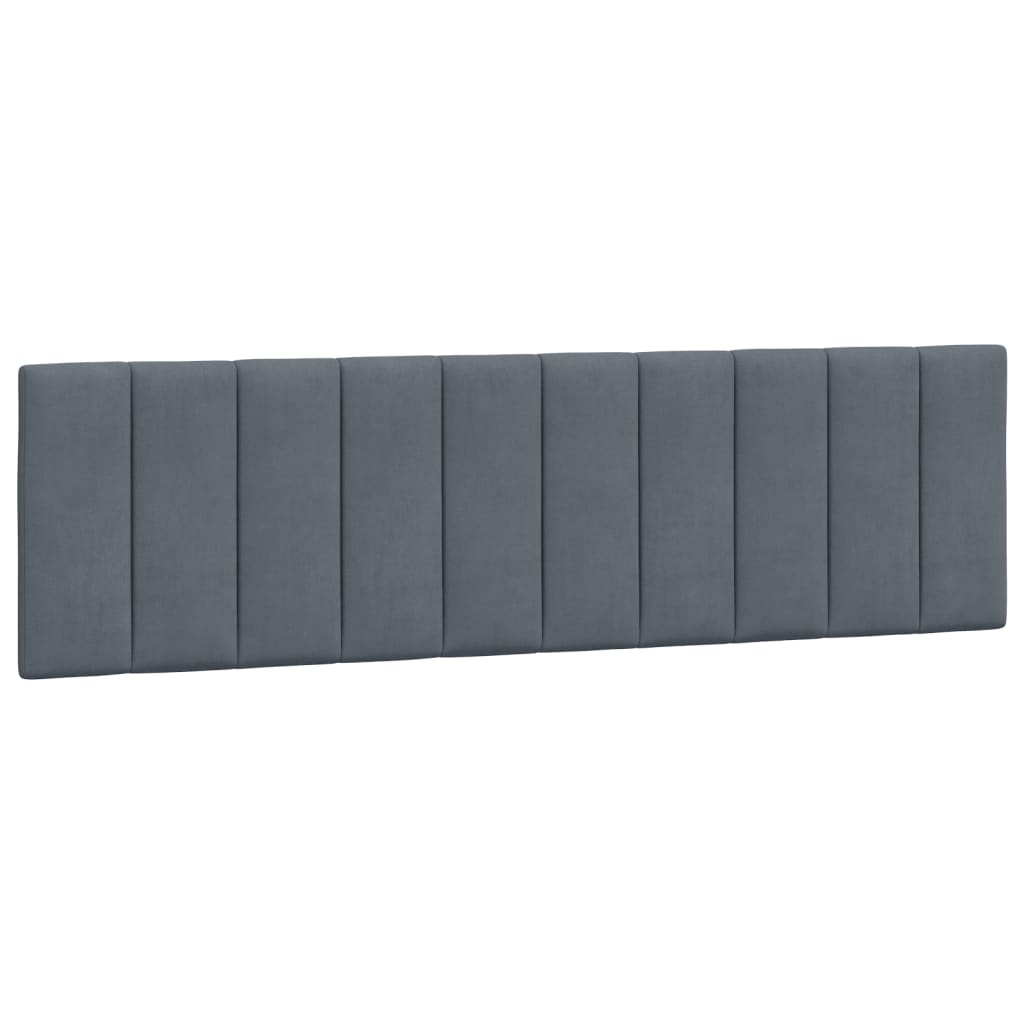 vidaXL Cabecero de cama acolchado Hanko terciopelo gris oscuro 180 cm