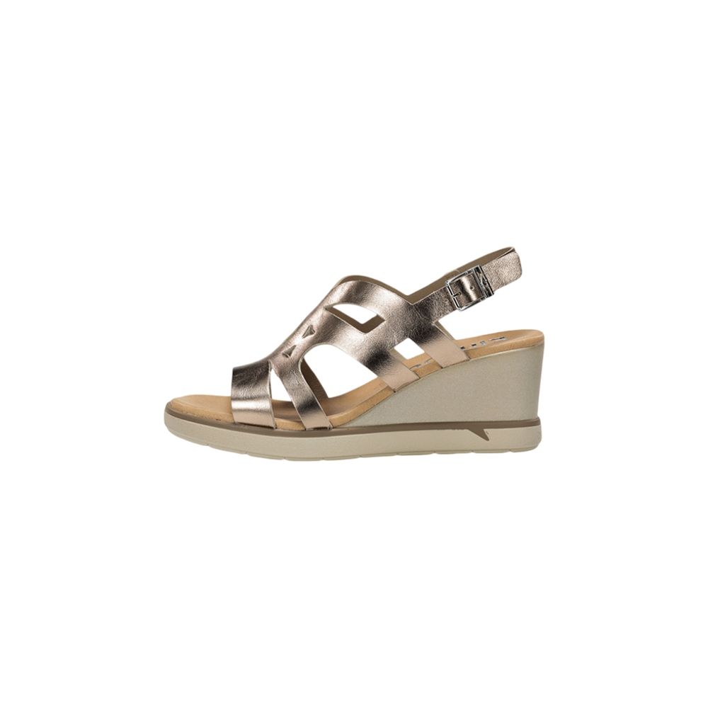 Fluchos F1974 Sandalias De Cuña Mujer Dorado