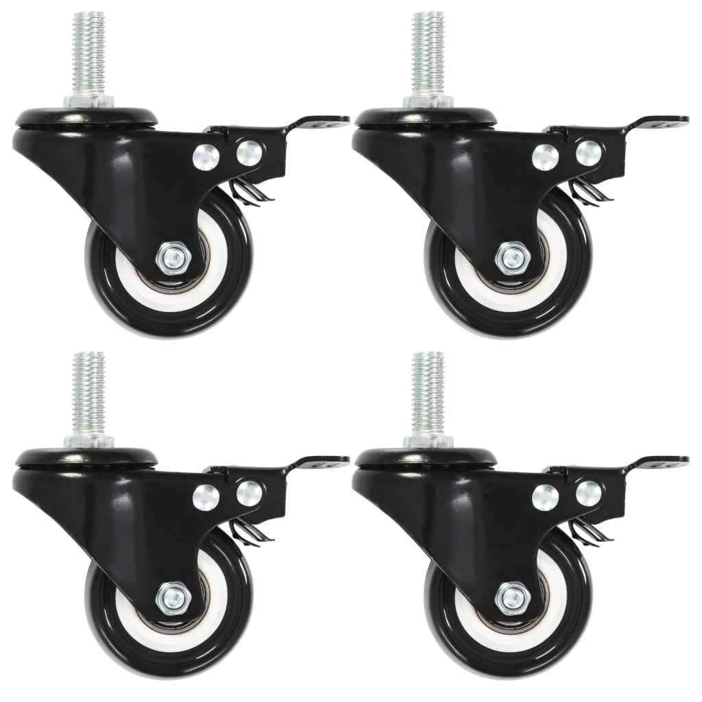 vidaXL Ruedas giratorias con frenos 32 unidades 50 mm