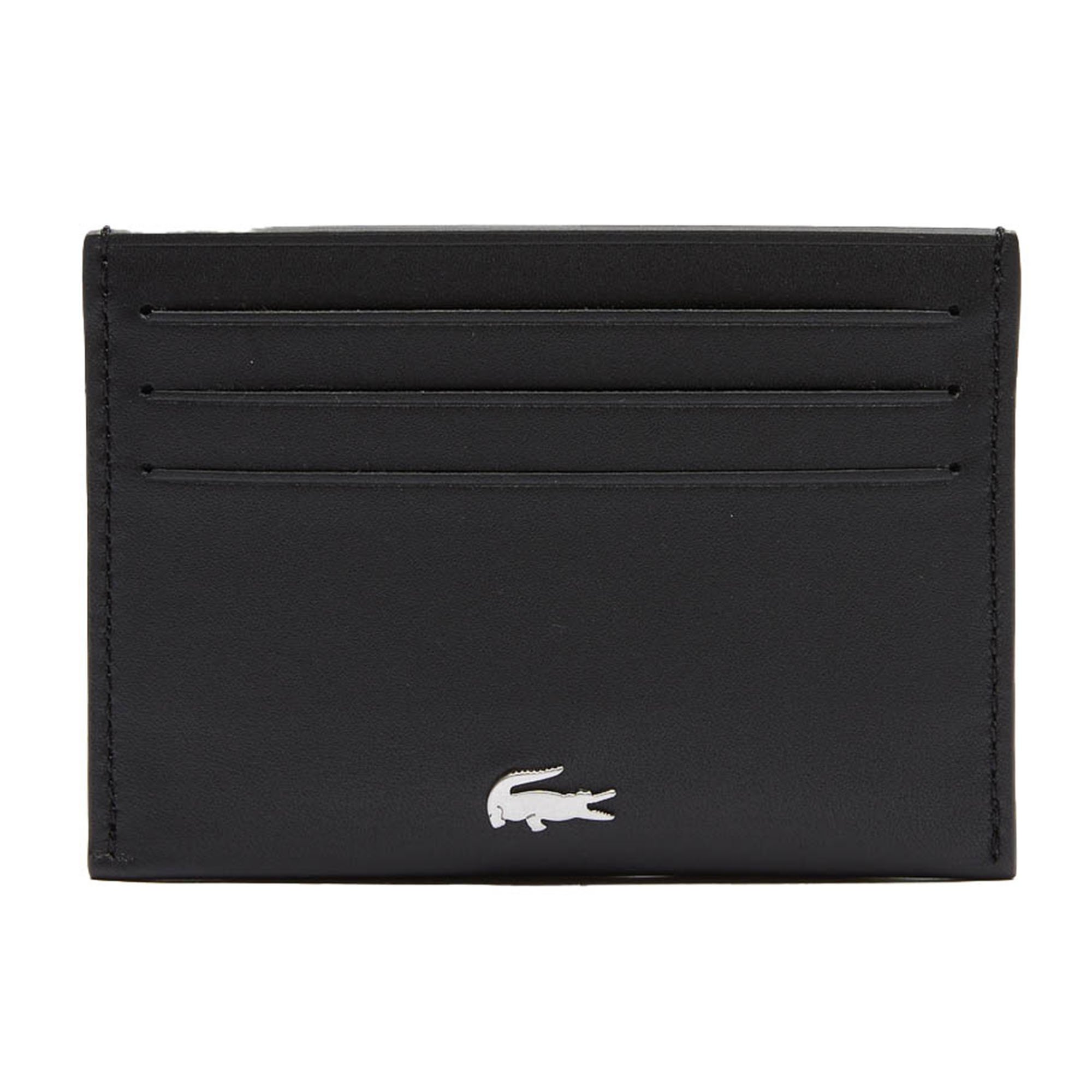 LACOSTE Titular de la tarjeta de crédito para hombres, cuero genuino - Credit Card Holder, 7,5x11x1cm (HxLxW)