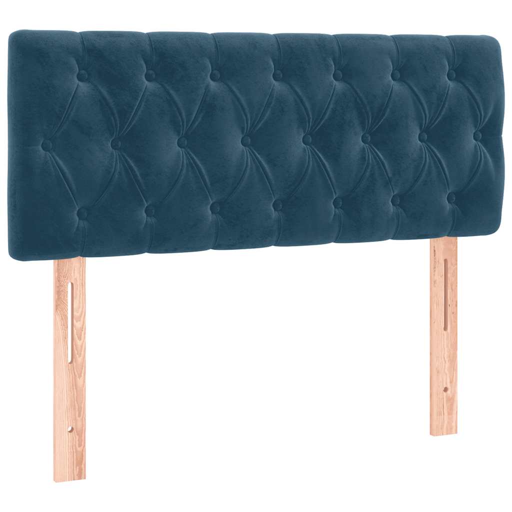 vidaXL Cabecero con LED de terciopelo azul oscuro 90x7x78/88 cm