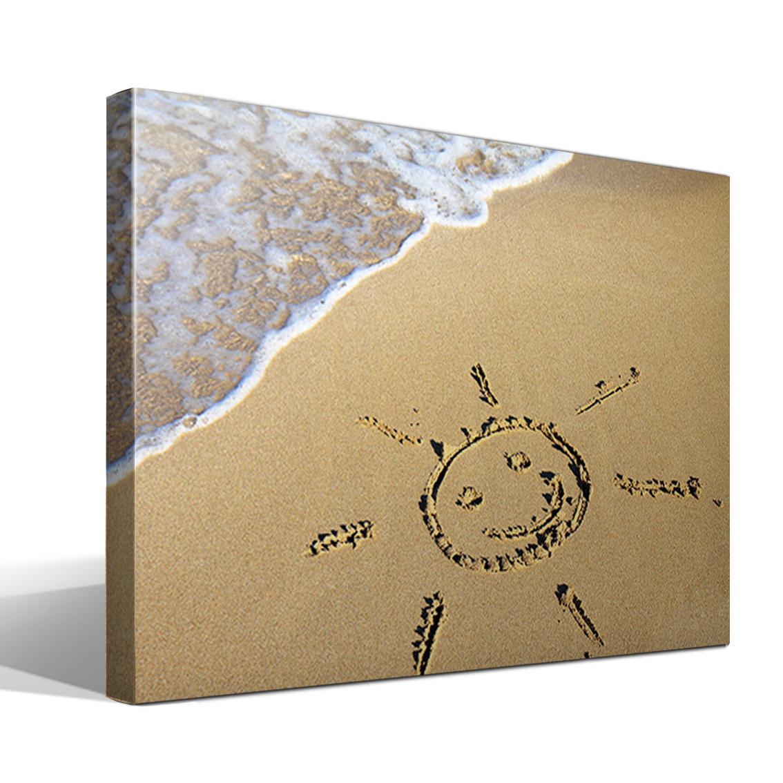 Cuadro Canvas Arena de Playa - Alta Resolución - Lienzo 100% Algodón - Bastidor Madera 3x3cm - Fabricado en España