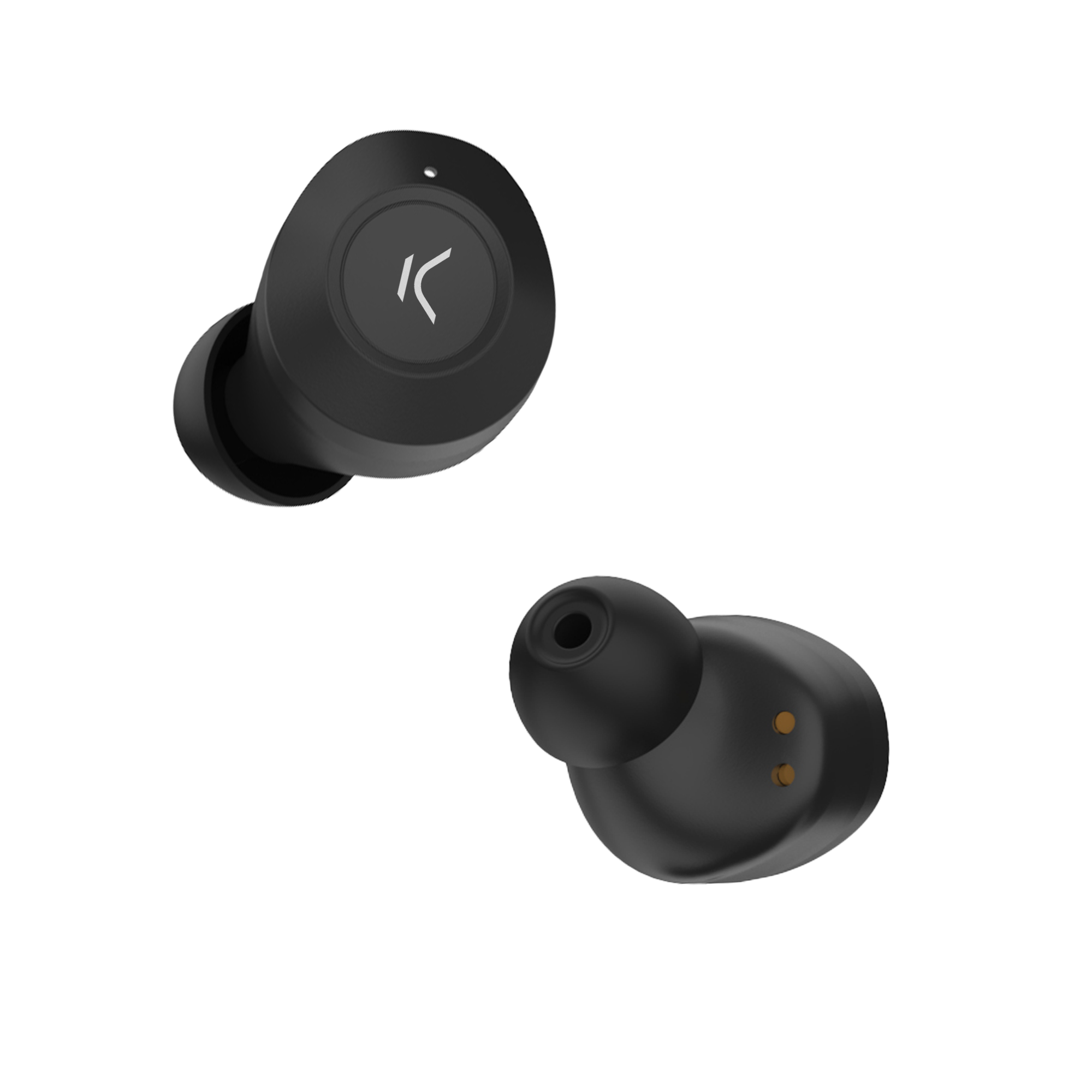 Auriculares inalámbricos Ksix Oblivion, Diseño de botón, Autonomía 4+15 h, Control táctil, Llamadas, Asistentes de voz