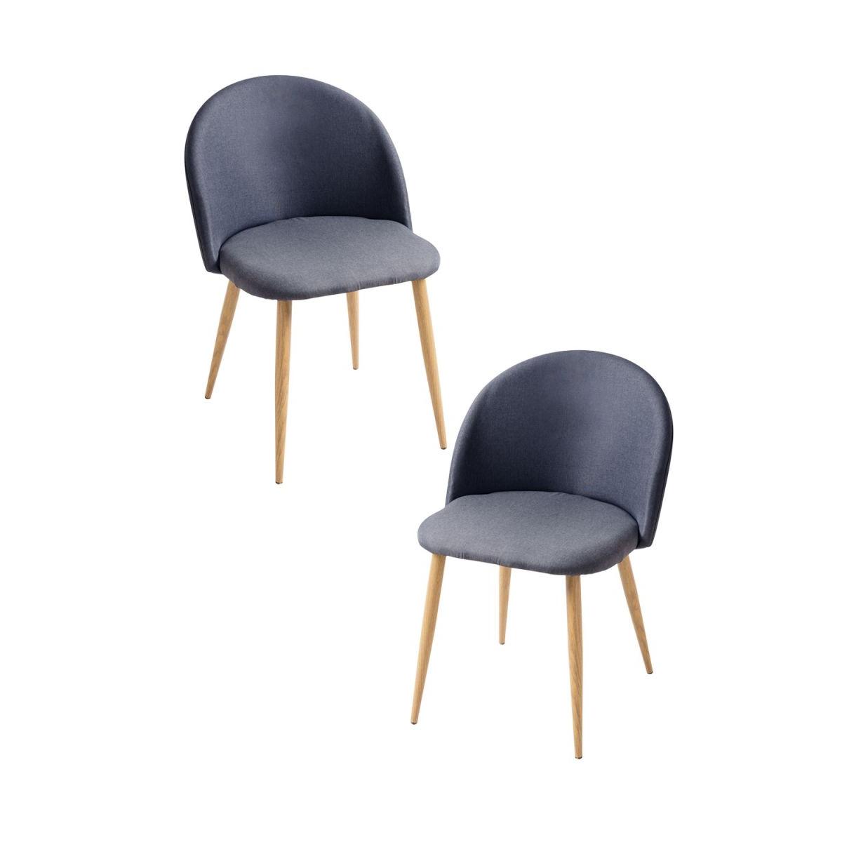 Regalos Miguel - Packs Sillas Comedor - Pack 2 Sillas Vint Tela - Gris claro