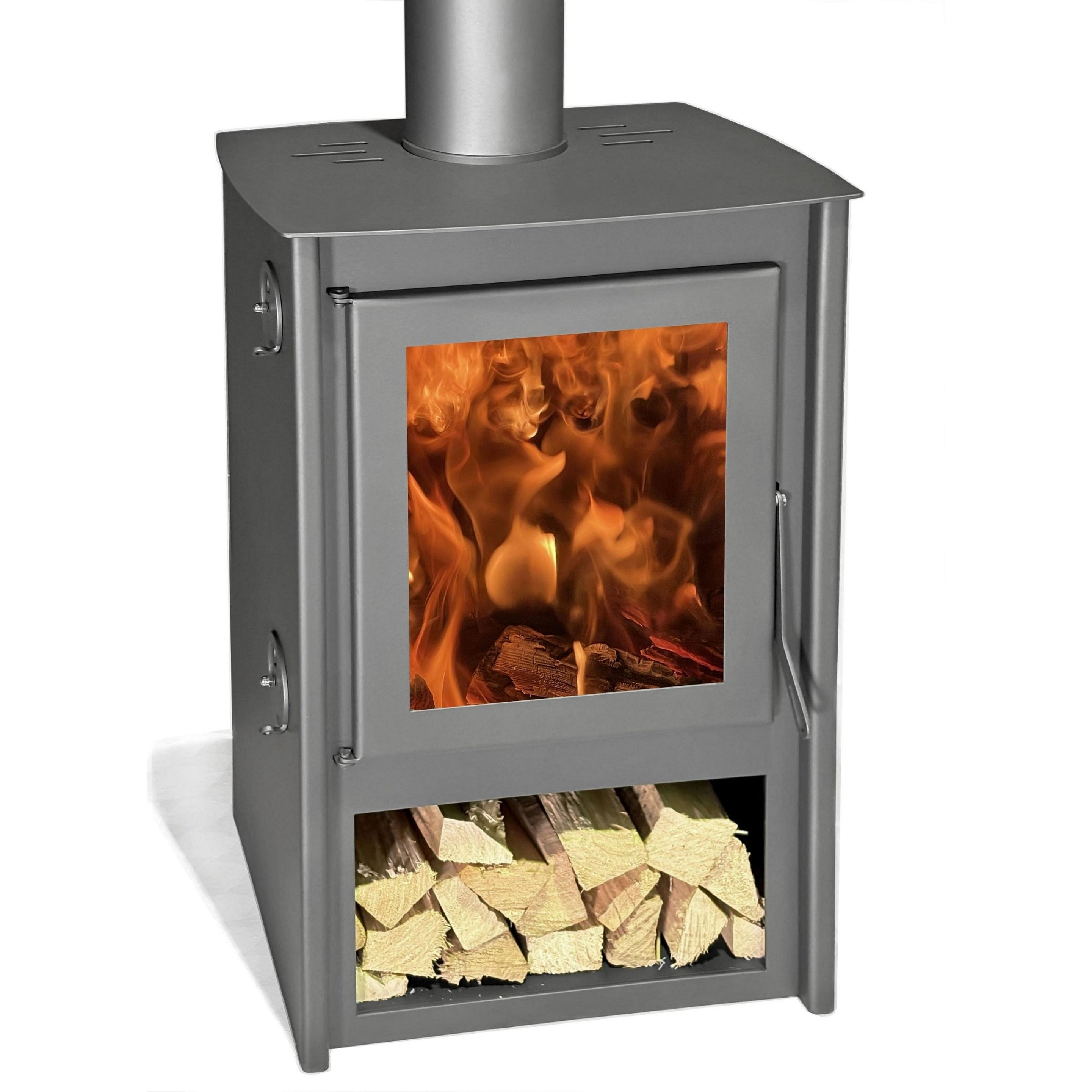 ESTUFA DE LEÑA MODELO BAYONNE 10,6 KW  300 M3 JUAN PANADERO