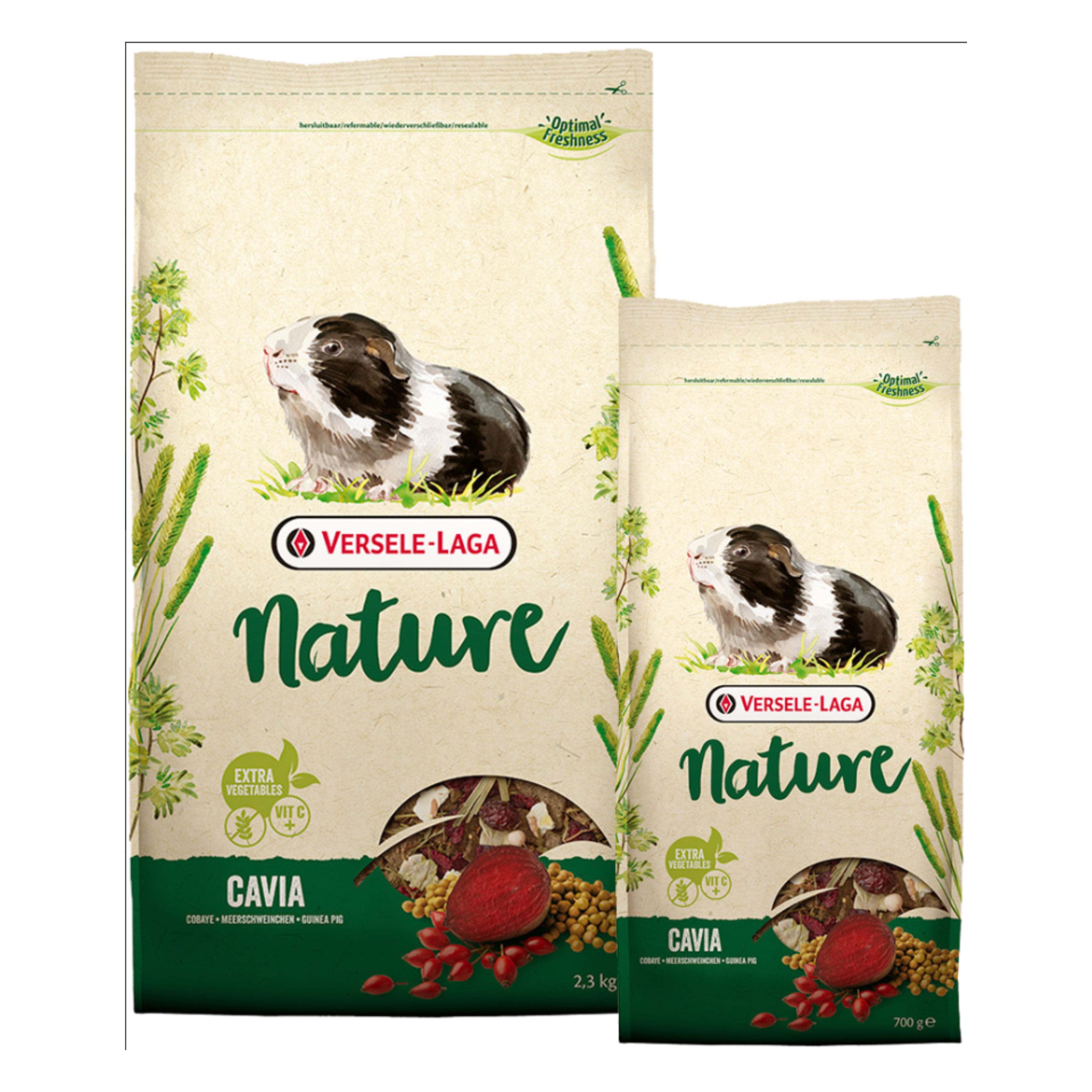 Versele-Laga Cobaya Nature - Comida Sin Cereales y Rica en Fibra para Cobayas - Versele Laga - Mixtura para cobayas - 2,3 Kg o 700gr