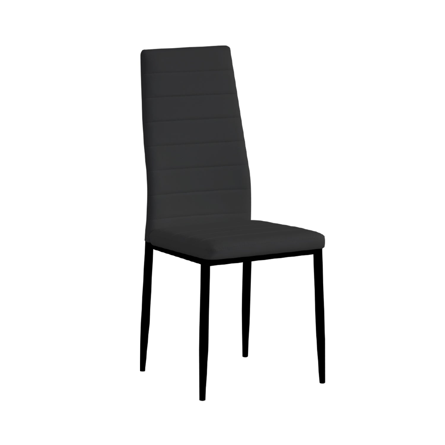 Set de 4 sillas de comedor tapizadas corina  negro para hogar moderno mueble de almacenaje  - Homekit