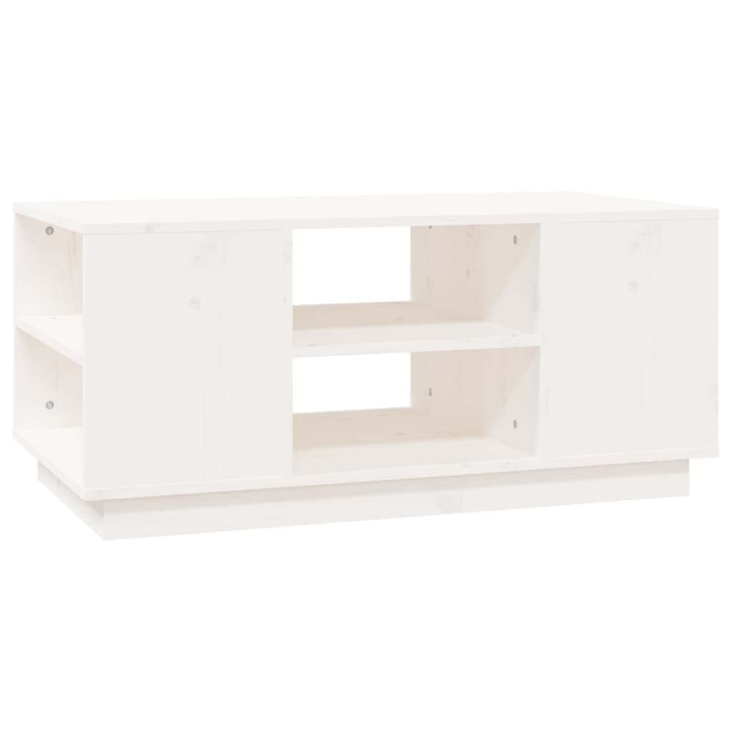 Vidaxl Mesa de Centro de Madera Maciza de Pino 90x49x40,5 Cm Natural