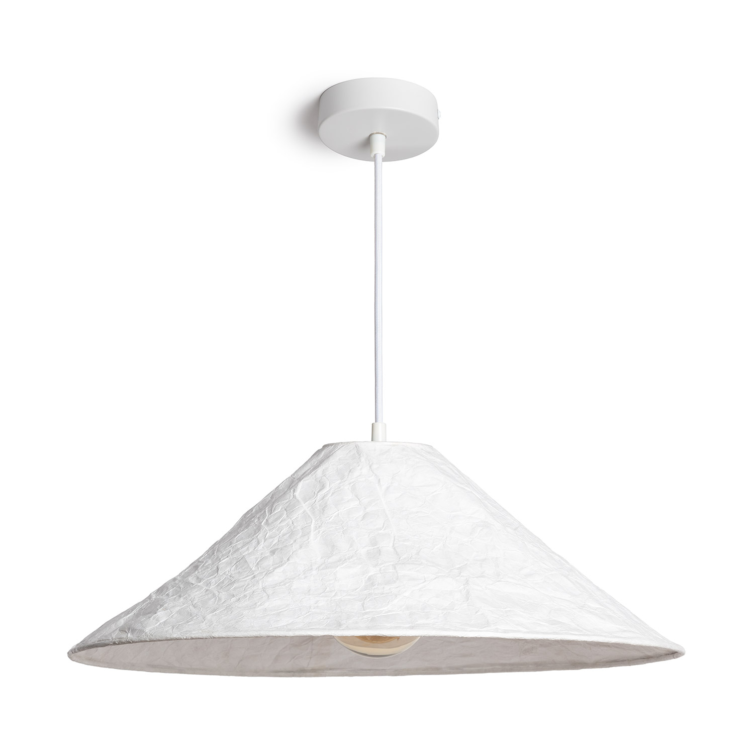 Ledkia Lámpara Colgante Papel Tyvek Rapa Blanco