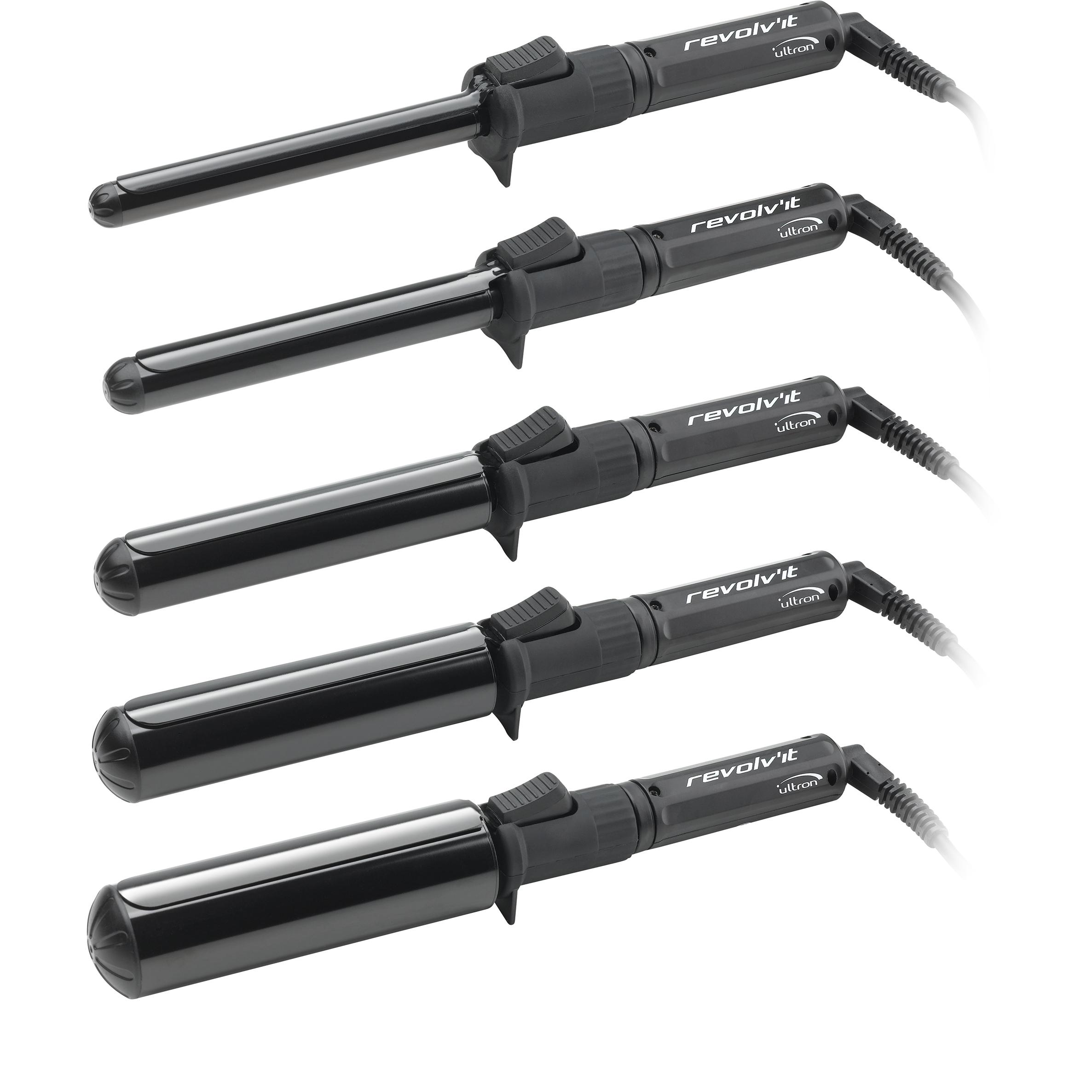 ULTRON REVOLVIT ROTATING CURLING IRON SALON EDITION TENACILLA 38, 32, 26, 19, 15 mm.