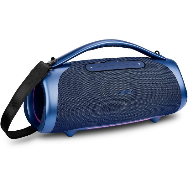 MEDION P61768 Altavoz Bluetooth portátil (batería Recargable, Refuerzo de Graves, Efectos de luz RGB, protección IPX7 contra el Agua y Robusto, Banco de alimentación Integrado, 100 W (RMS) en Total