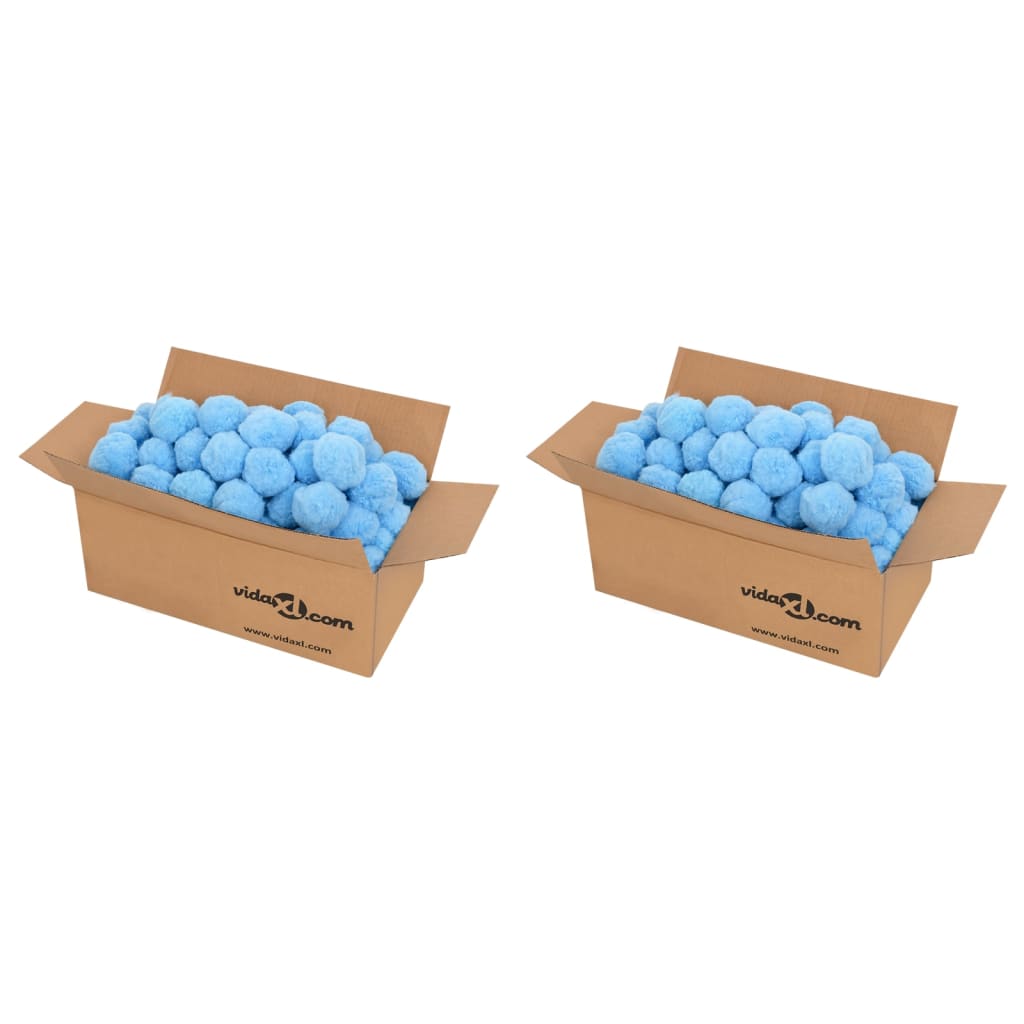 vidaXL Bolas de Filtro de Piscina Depuradoras Reutilizables para Agua 1400 g PE Color Blanco,  Azul, y mas