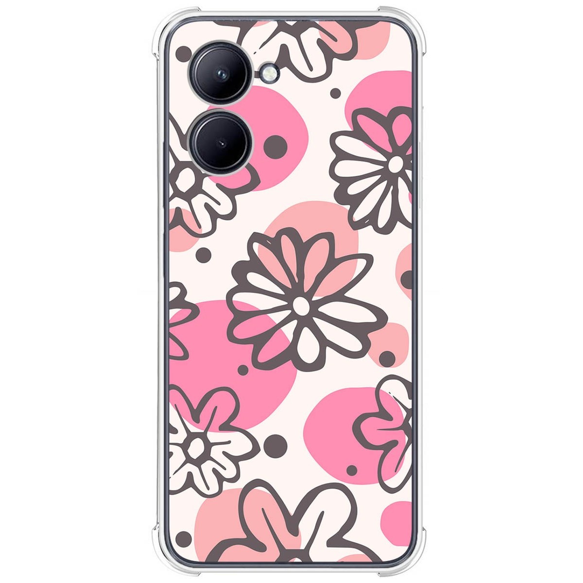 Funda Silicona Antigolpes para Realme C33 diseño Flores 09 Dibujos