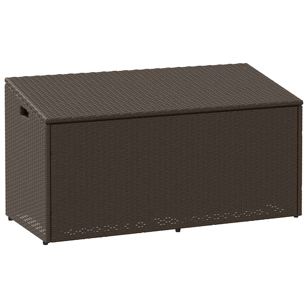 vidaXL Caja de almacenaje de jardín ratán sintético 110x50x58 cm