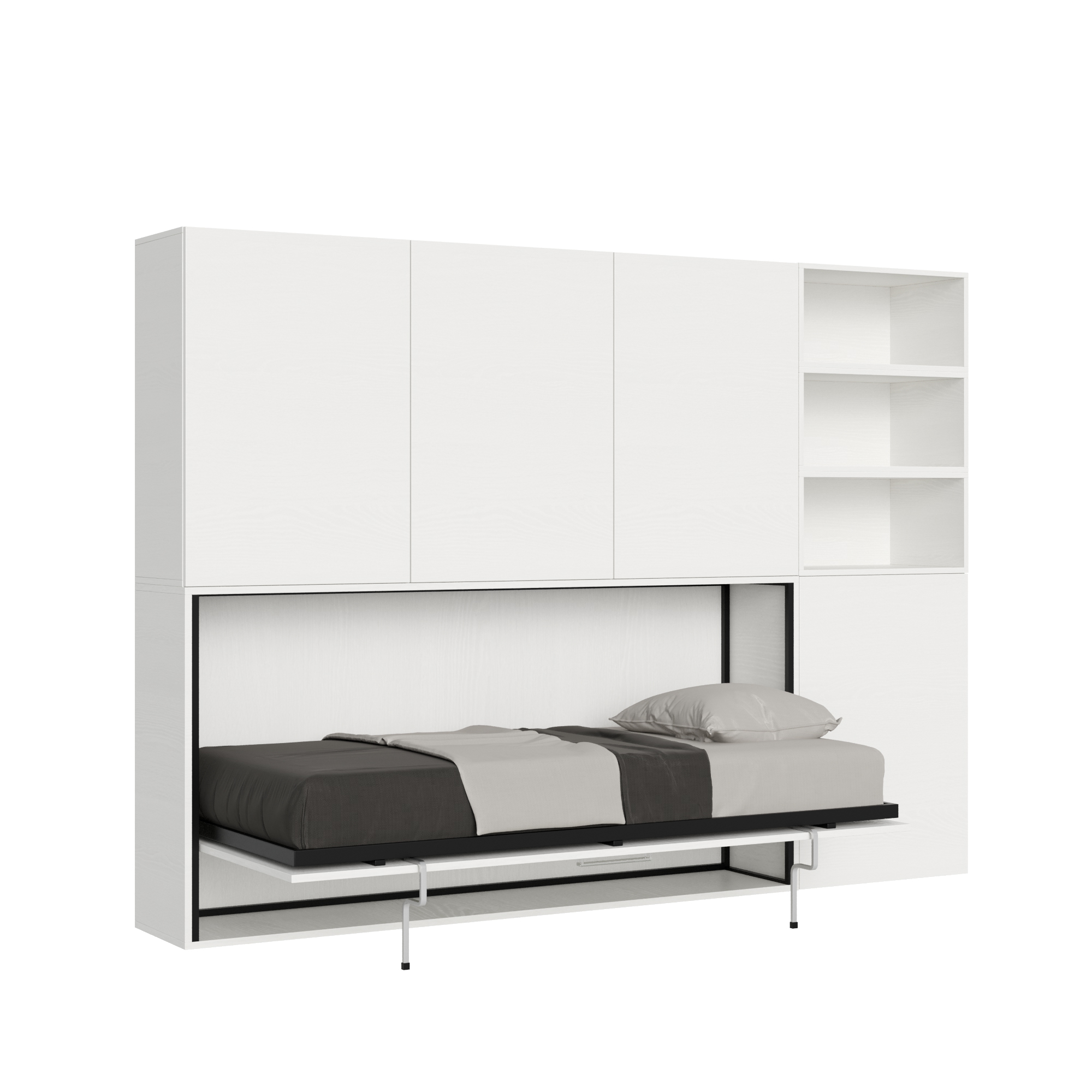 Cama individual Kando composición Fresno Blanco F - Itamoby
