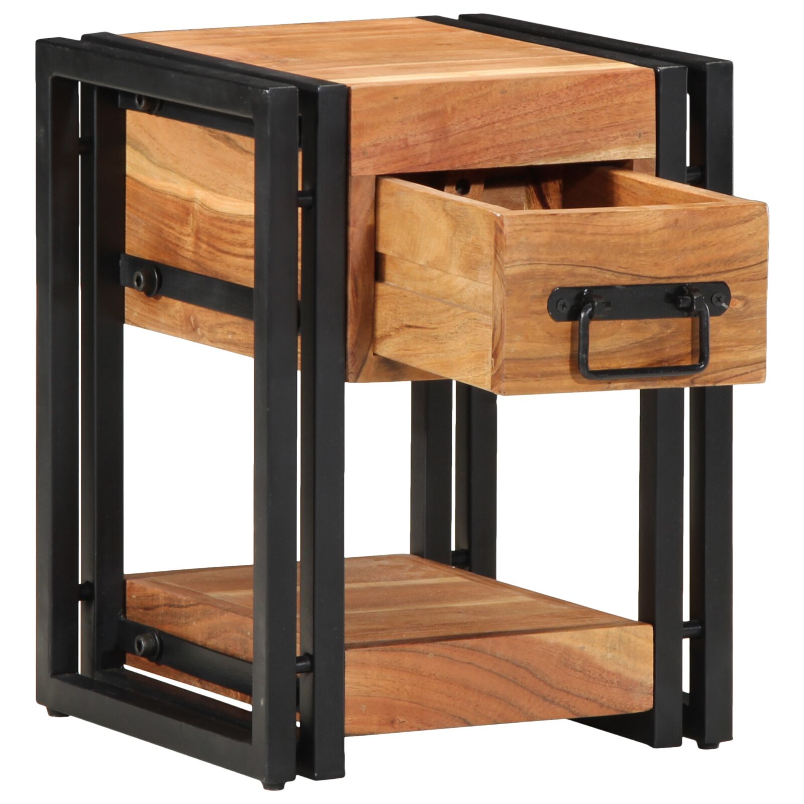 Mesas de Noche vidaXL 2 pcs 30x30x40 cm Madera Sólida de Acacia