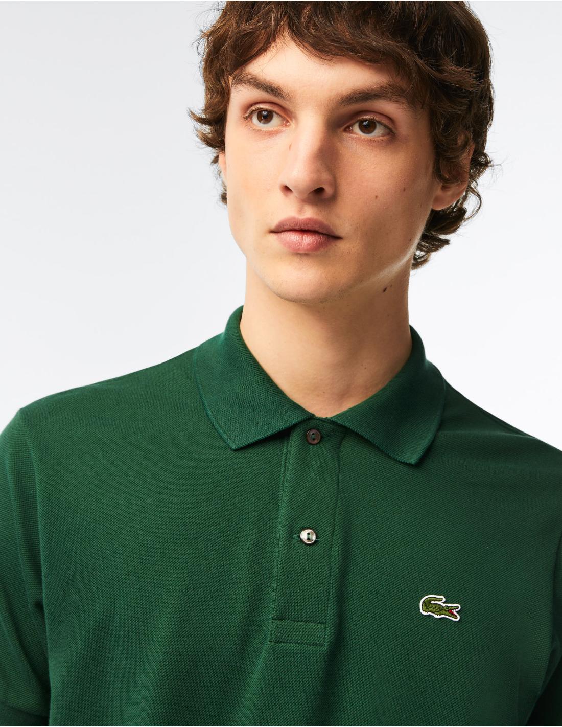 Polo Lacoste L.12.12 Básico Verde Botella Hombre LACOSTE