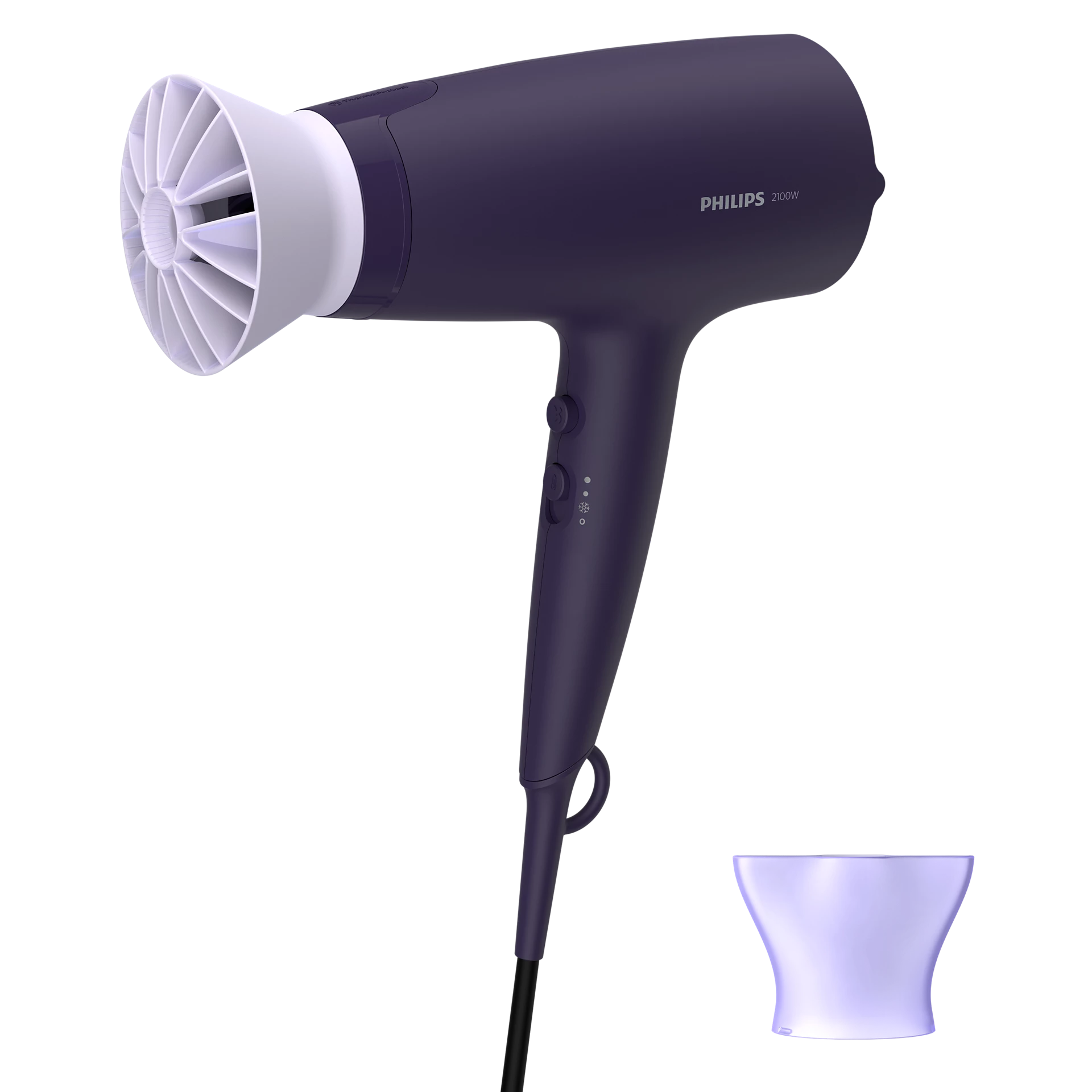 Secador de Pelo Philips Thermoprotect BHD360/20 Series 3000 Secado Potente con 2100 w