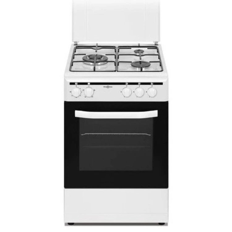 Vitrokitchen - Cocina a gas 50 cm con 3 quemadores para butano, modelo CB5535BBE en blanco, ideal para cocinas pequeñas y muebles estrechos