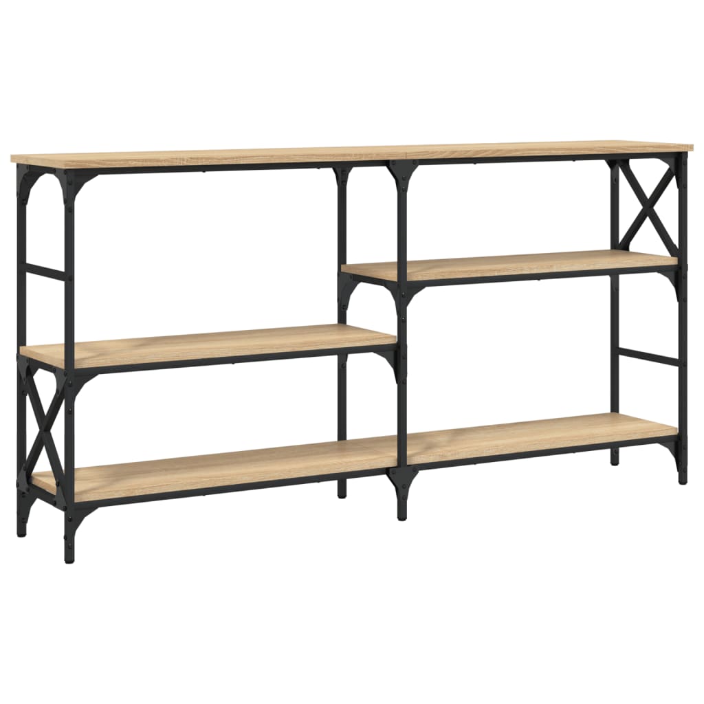 Vidaxl Mesa Consola Madera de Ingeniería 150x29x76,5 Cm Negro