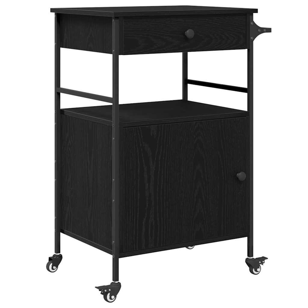 vidaXL Carrito de cocina de madera de ingeniería 56x43x89,5 cm
