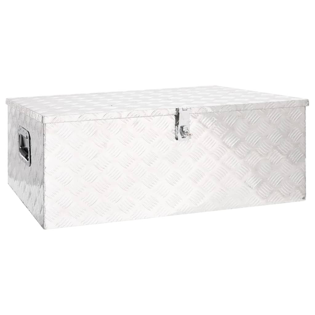 vidaXL Caja de Almacenaje de Aluminio Accesorio Herramienta Vehículo Color Negro,  Plateado, y mas
