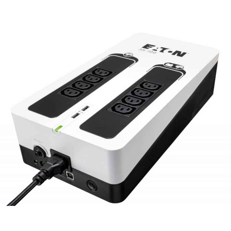 Eaton 3S700I sistema de alimentación ininterrumpida (UPS) En espera (Fuera de línea) o Standby (Offline) 0,7 kVA 420 W 8 salidas