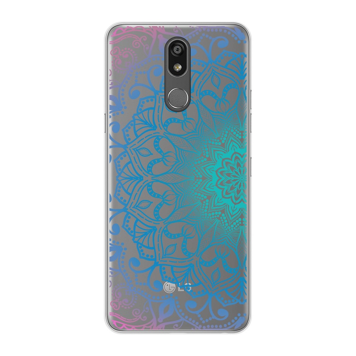 Tumundosmartphone Funda Gel Transparente para Lg K40 diseño Mandala Dibujos