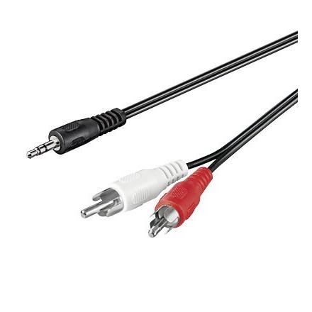 Goobay Cable JACK 3,5mm Stereo Macho A 2RCA Macho 5m - Alta Calidad