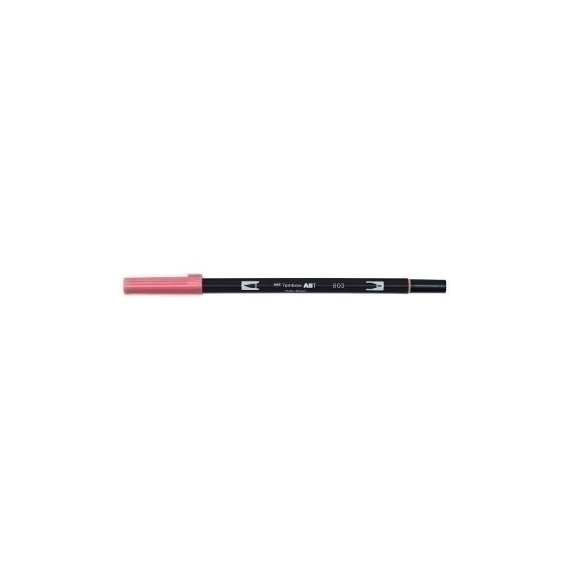 Tombow - ROTULADOR TOMBOW DOBLE PUNTA PINC. ROSA - Pack de 6 unidades ABT-803