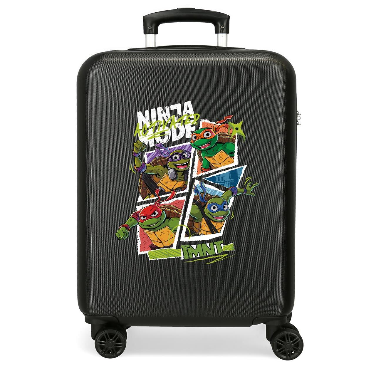 Maleta de cabina Tortugas Ninja negro 38x55x20 cm